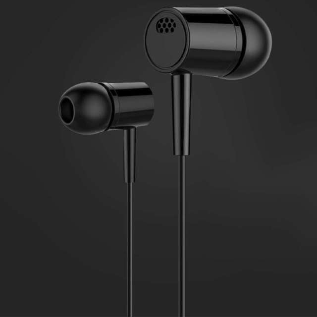 Alogy In-Ear Earphones Stereo Słuchawki przewodowe ze złączem miniJack Czarne