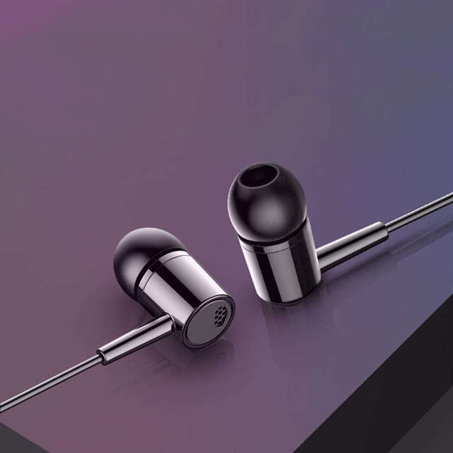 Alogy In-Ear Earphones Stereo Słuchawki przewodowe ze złączem miniJack Czarne