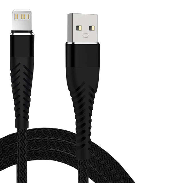 Alogy Kabel 2m Nylon Charging Cable USB do Lightning do ładowania Black