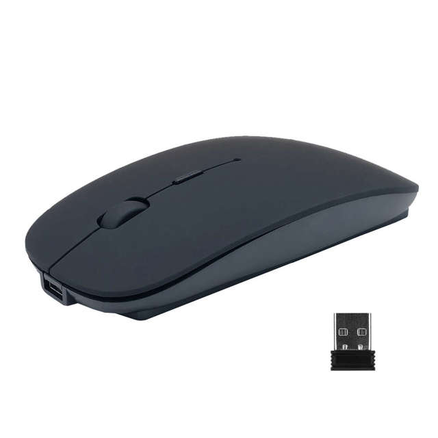 Alogy Komputerowa myszka mysz bezprzewodowa Bluetooth Mouse do laptopa tabletu 2.4GHZ Czarna