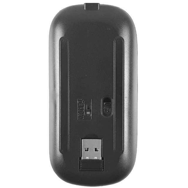 Alogy Komputerowa myszka mysz bezprzewodowa Bluetooth Mouse do laptopa tabletu 2.4GHZ Czarna