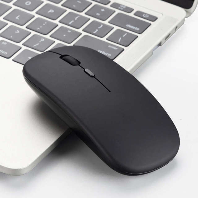 Alogy Komputerowa myszka mysz bezprzewodowa Bluetooth Mouse do laptopa tabletu 2.4GHZ Czarna