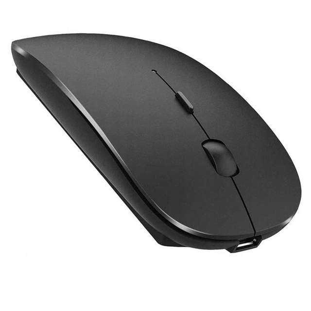 Alogy Komputerowa myszka mysz bezprzewodowa Bluetooth Mouse do laptopa tabletu 2.4GHZ Czarna