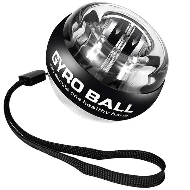 Alogy Kula Żyroskopowa piłka do ćwiczenia nadgarstka Powerball ściskacz do wzmocnienia mięśni Czarna