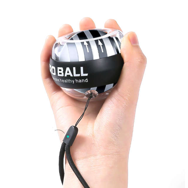 Alogy Kula Żyroskopowa piłka do ćwiczenia nadgarstka Powerball ściskacz do wzmocnienia mięśni Czarna