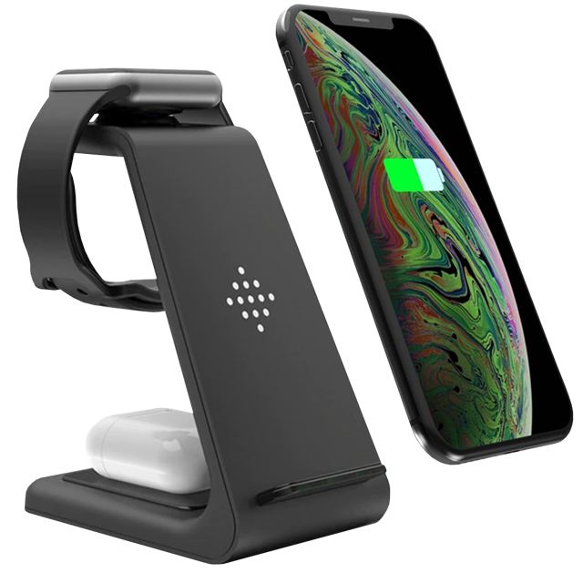 Alogy Ładowarka indukcyjna 3w1 Qi do Apple iPhone Watch AirPods