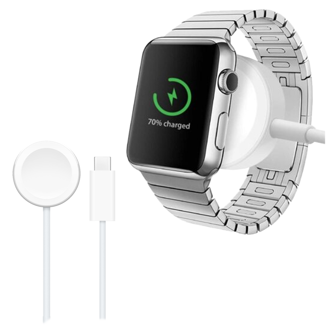 Alogy Ładowarka indukcyjna QI Charger do Apple Watch USB-C 100cm Biała