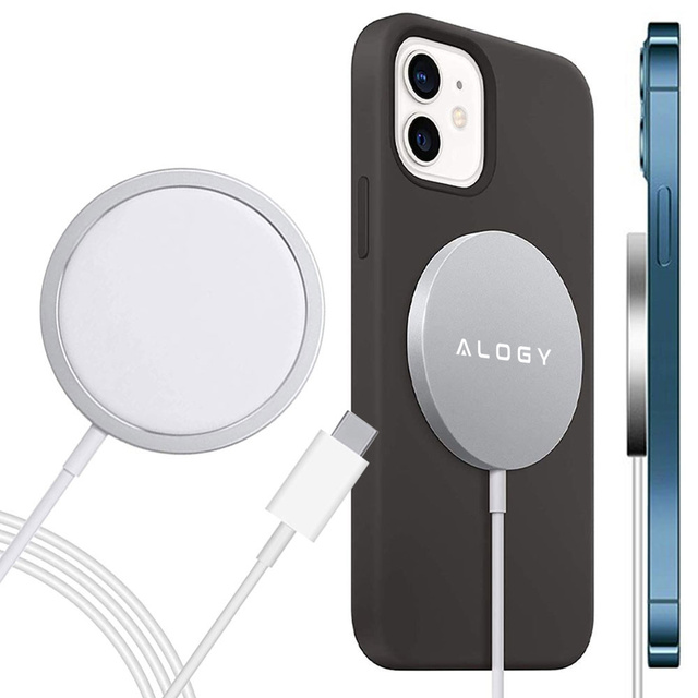 Alogy Ładowarka indukcyjna Qi do iPhone 12 magnetyczna USB-C Type C