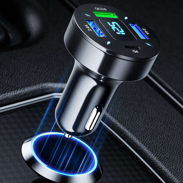 Alogy Ładowarka samochodowa Car Charger 66W 3xUSB 1xUSB-C Type C Szybkie ładowanie Quick Charge QC 3.0 PD