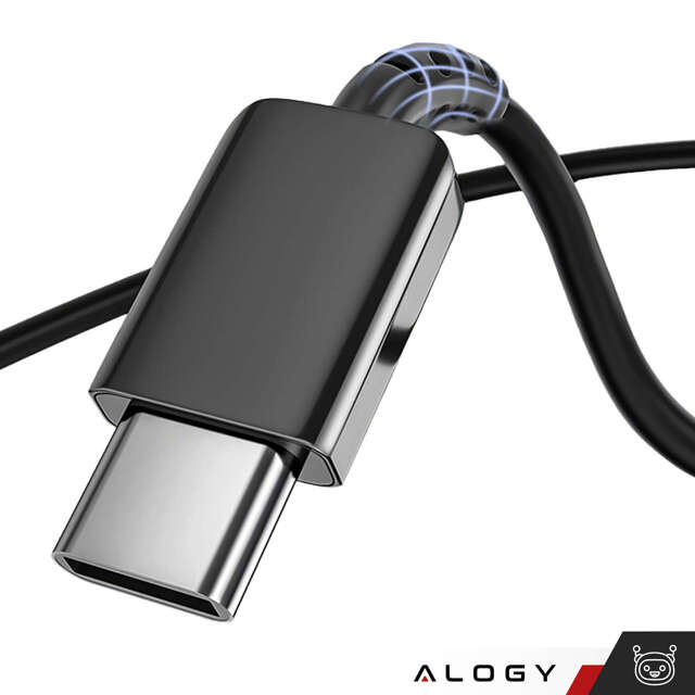 Alogy Ładowarka sieciowa USB-C Premium Wall Charger 25W + Kabel  2x Type-C 100cm do Samsung 