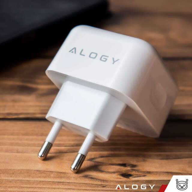 Alogy Ładowarka sieciowa szybka 35W 2x USB-C USB typ C PD do iPhone 2-portowa kostka Biała