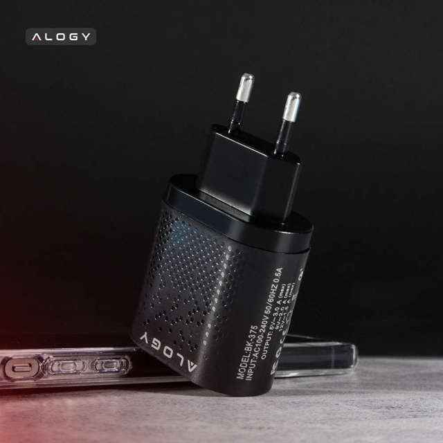 Alogy Ładowarka sieciowa szybka 4x USB Quick Charge 3.0 2.4A Czarna