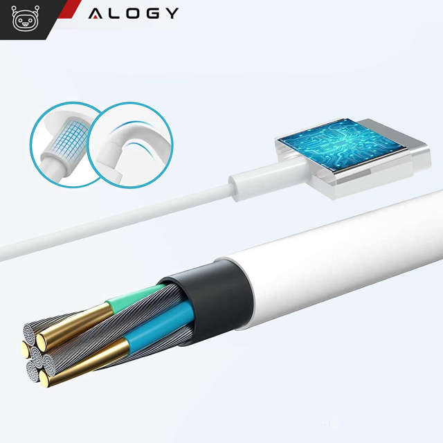 Alogy Ładowarka zasilacz do MacBooka Charger do Apple MacBook MagSafe 2 T-type 45W Biała