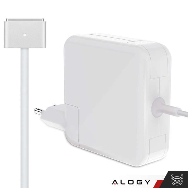 Alogy Ładowarka zasilacz do MacBooka Charger do Apple MacBook MagSafe 2 T-type 45W Biała