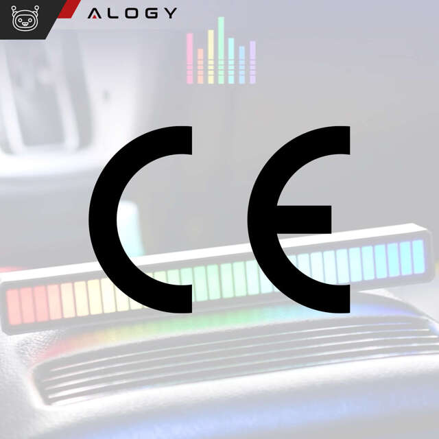 Alogy Lampa Smart LED Lamp RGB Lampka świecąca w rytm muzyki Kolorowa Lista Gaming Czarny