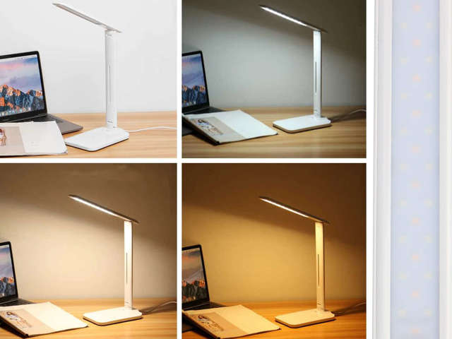 Alogy Lampa biurkowa LED z ładowarką indukcyjną Qi 10W Biała