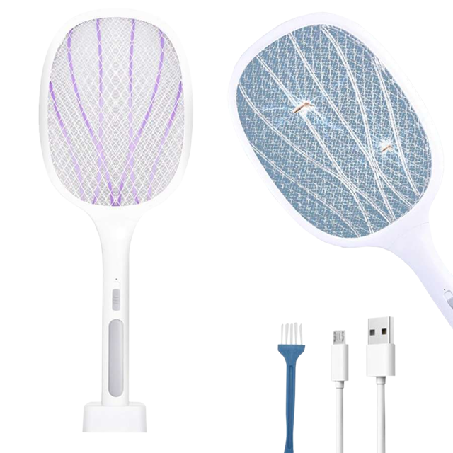 Alogy Lampa owadobójcza 6 LED UV przenośna łapka na owady insekty Biała
