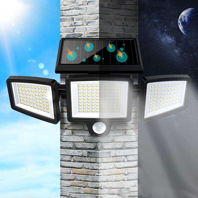 Alogy Lampa solarna 3w1 LED SMD Zewnętrzna z czujnikiem ruchu i zmierzchu