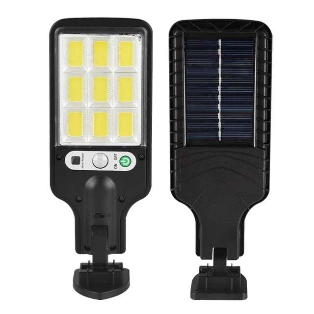 Alogy Lampa solarna LED wodoodporna uliczna latarnia solar z czujnikiem ruchu + Pilot Czarna
