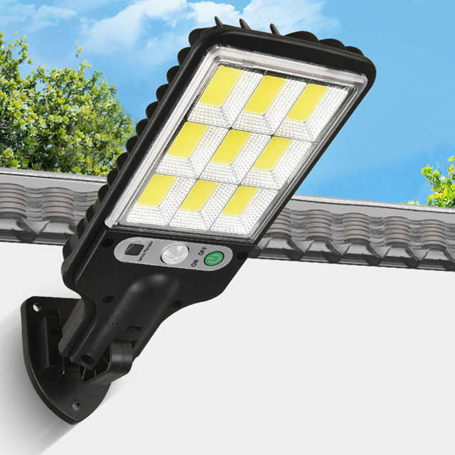 Alogy Lampa solarna LED wodoodporna uliczna latarnia solar z czujnikiem ruchu + Pilot Czarna