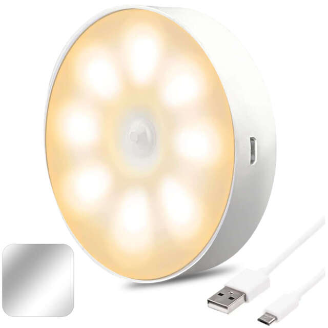 Alogy Lampka LED z czujnikiem ruchu Sensor Light Bezprzewodowa lampa nocna oświetlenie meblowe Światło ciepłe