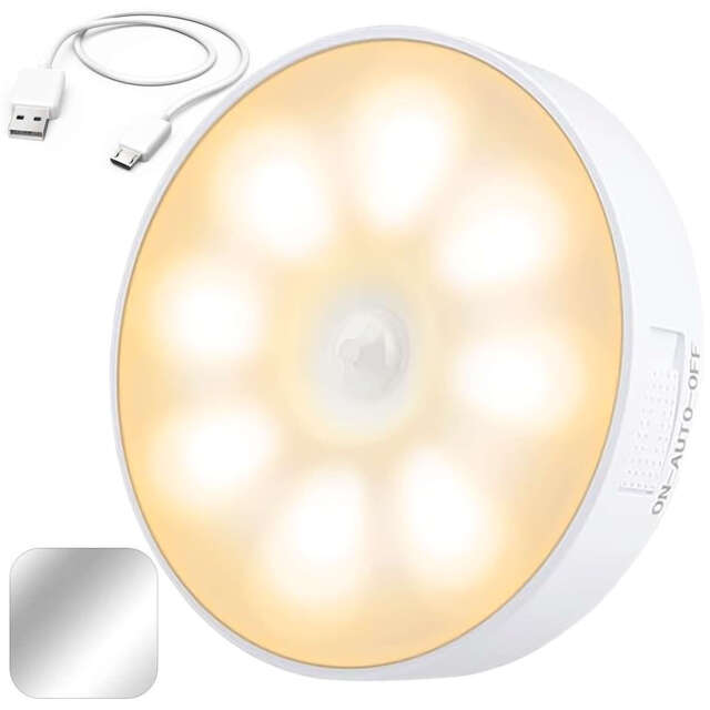 Alogy Lampka LED z czujnikiem ruchu Sensor Light Bezprzewodowa lampa nocna oświetlenie meblowe Światło ciepłe