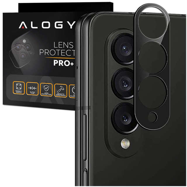 Alogy Lens Protector PRO+ Metalowa osłonka aparatu na obiektyw do Samsung Galaxy Z Fold 3 czarna