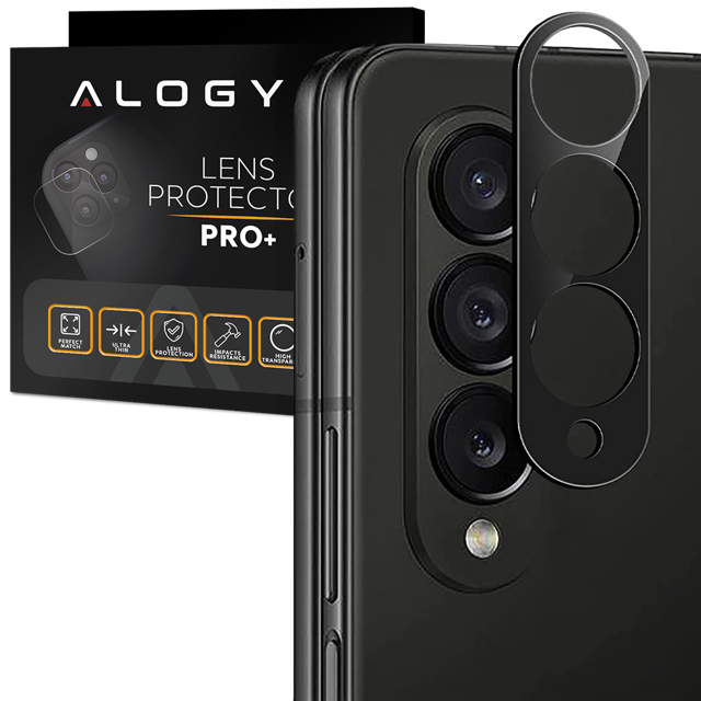 Alogy Lens Protector PRO+ Metalowa osłonka aparatu na obiektyw do Samsung Galaxy Z Fold 3 czarna