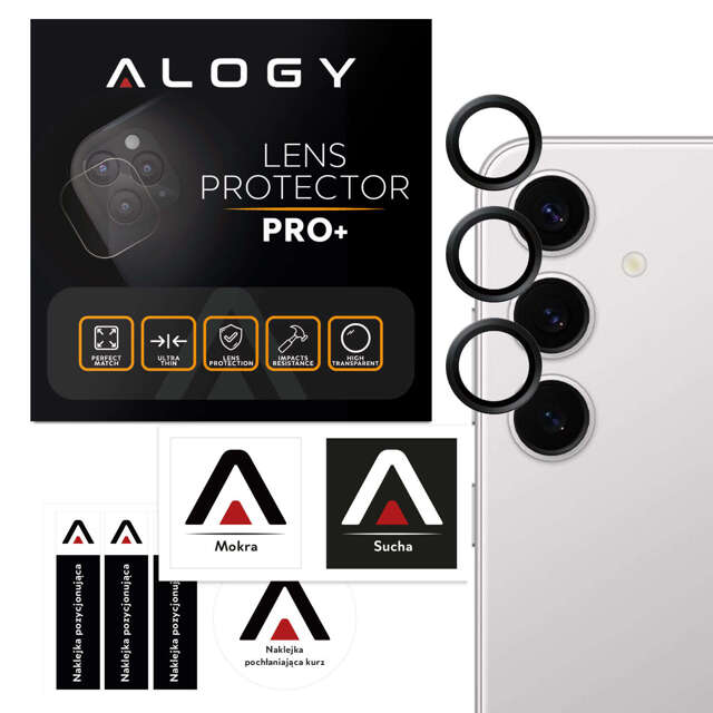 Alogy Lens Protector PRO+ Szkło do Samsung Galaxy S24 osłona na aparat obiektyw nakładka ochronna