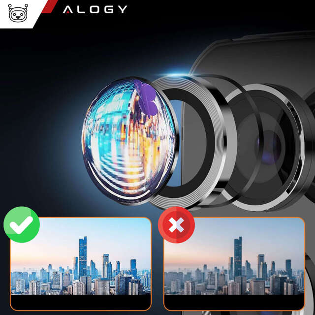 Alogy Lens Protector PRO+ Szkło do Samsung Galaxy S24 osłona na aparat obiektyw nakładka ochronna