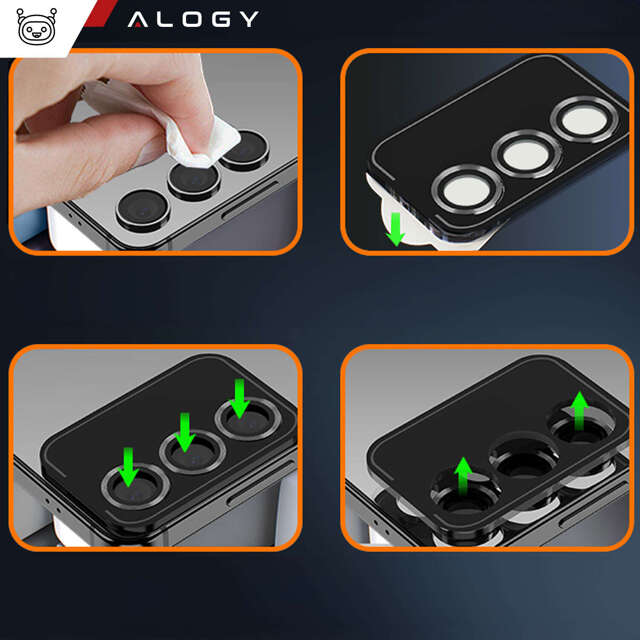 Alogy Lens Protector PRO+ Szkło do Samsung Galaxy S24 osłona na aparat obiektyw nakładka ochronna