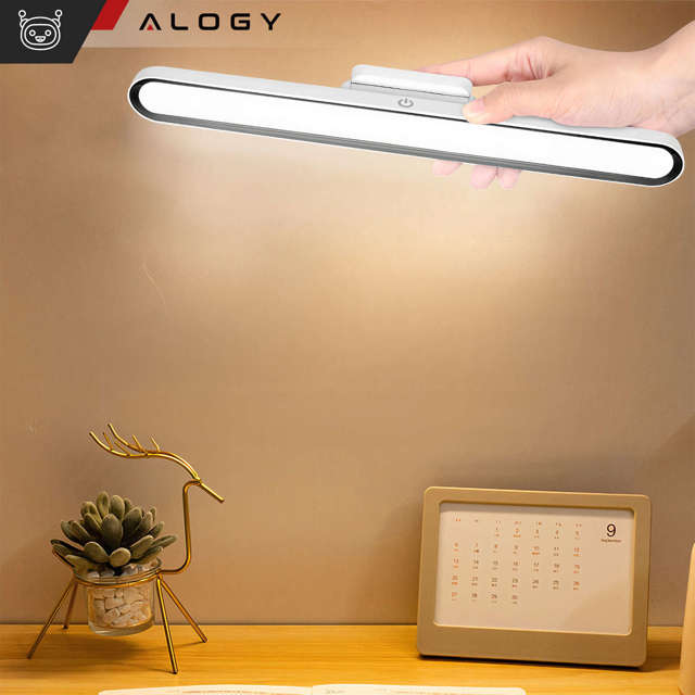 Alogy Magnetic LED Light Lampka listwa magnetyczna podszafkowa do montażu na ścianie biurku do kuchni pokoju pod szafkę Biała