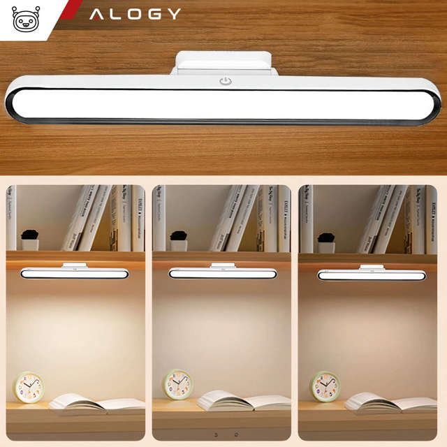 Alogy Magnetic LED Light Lampka listwa magnetyczna podszafkowa do montażu na ścianie biurku do kuchni pokoju pod szafkę Biała