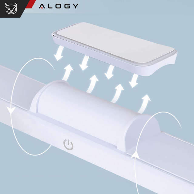 Alogy Magnetic LED Light Lampka listwa magnetyczna podszafkowa do montażu na ścianie biurku do kuchni pokoju pod szafkę Biała