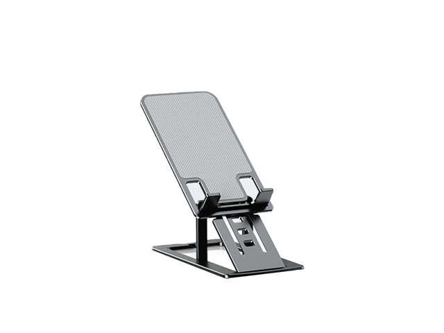 Alogy Metalowy stojak na telefon tablet składana podstawka na biurko Szary