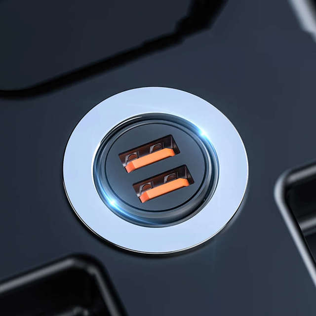 Alogy Mini Ładowarka samochodowa do auta 2x USB-A 48W QuickCharge 3.0 Czarna