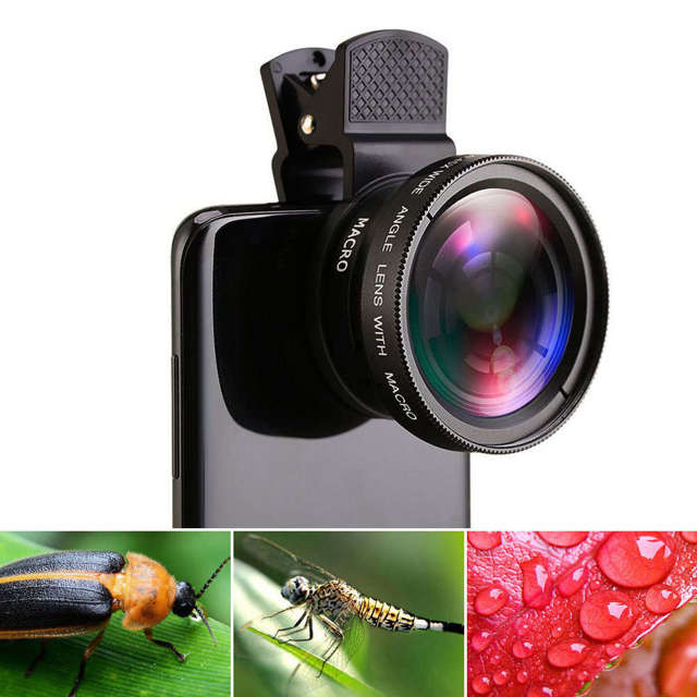 Alogy Obiektyw na tylny aparat 2w1 do smartfona telefonu Photo Lens Angle 0.45X Makro 12.5X