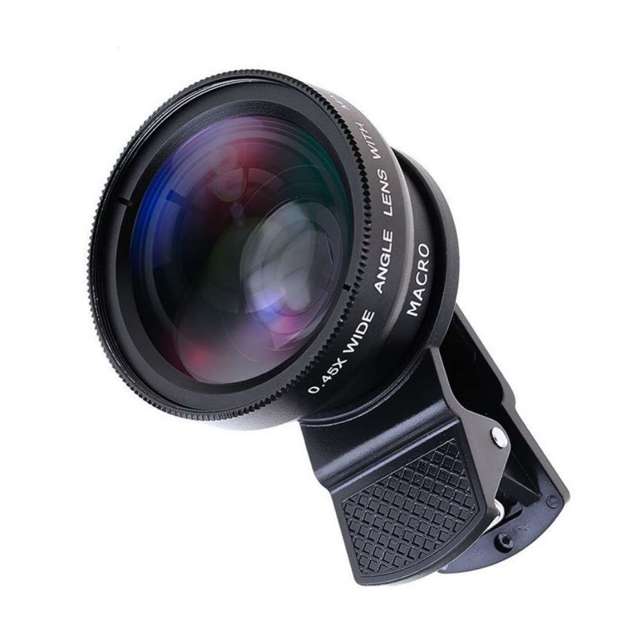 Alogy Obiektyw na tylny aparat 2w1 do smartfona telefonu Photo Lens Angle 0.45X Makro 12.5X