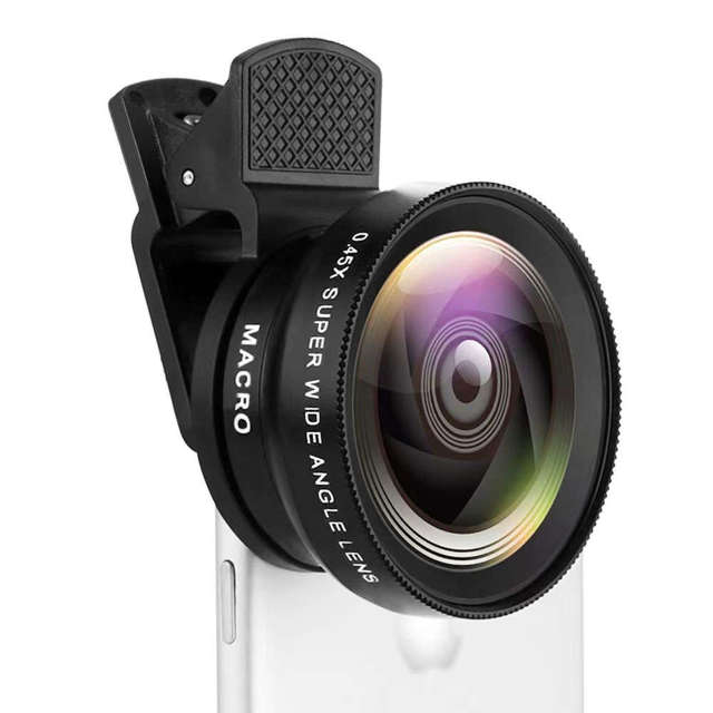 Alogy Obiektyw na tylny aparat 2w1 do smartfona telefonu Photo Lens Angle 0.45X Makro 12.5X