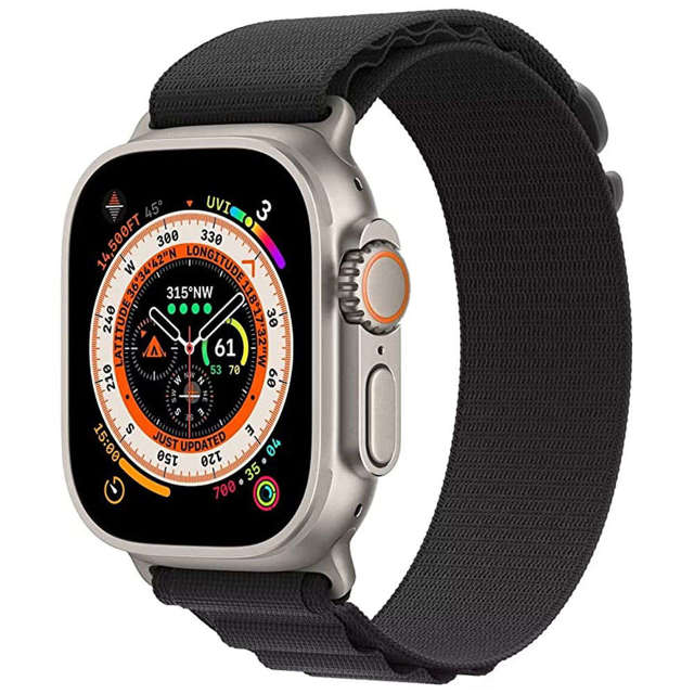 Alogy Pasek nylonowy Sport Strap do zegarka do Apple Watch 42/44/45/49mm Czarny