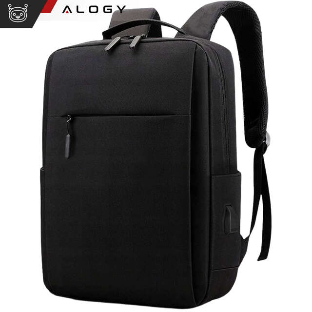 Alogy Plecak Backpack na laptopa duży wodoodporny z portem USB Unisex 41x29x12cm Czarny