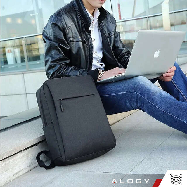 Alogy Plecak Backpack na laptopa duży wodoodporny z portem USB Unisex 41x29x12cm Czarny