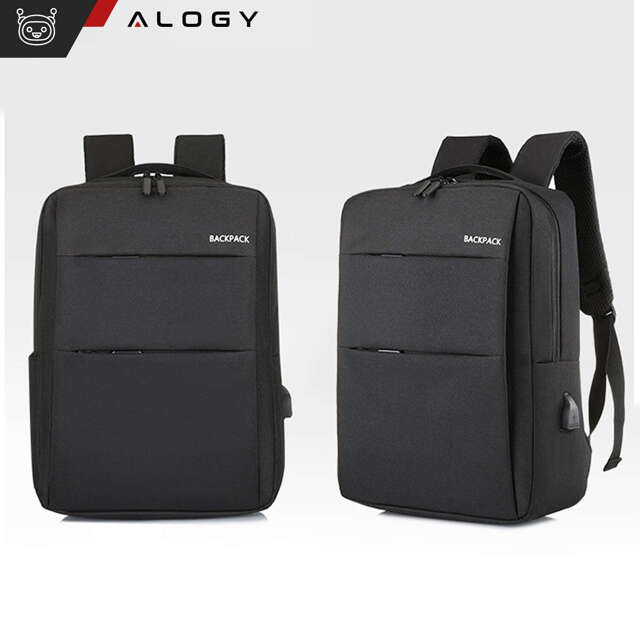 Alogy Plecak Backpack na laptopa duży wodoodporny z portem USB Unisex 44x34x13cm Czarny