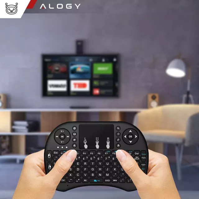 Alogy Podświetlana klawiatura bezprzewodowa TouchPad 3 kolory