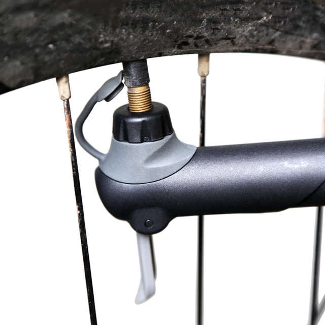 Alogy Pompka rowerowa ręczna Bike Pump z miernikiem ciśnienia powietrza Czarna