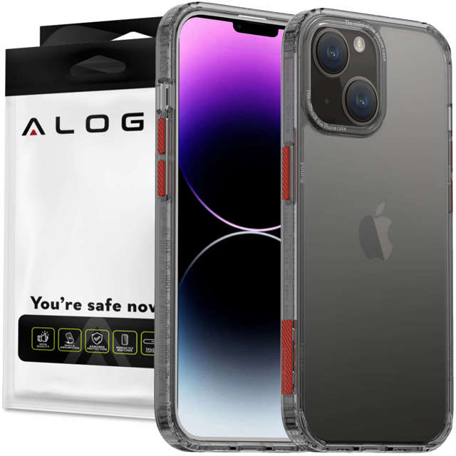 Alogy Protective Case Etui na telefon obudowa ochronna do Apple iPhone 14 Czarno-przezroczyste