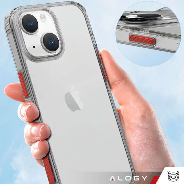 Alogy Protective Case Etui na telefon obudowa ochronna do Apple iPhone 14 Czarno-przezroczyste