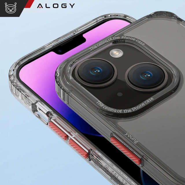 Alogy Protective Case Etui na telefon obudowa ochronna do Apple iPhone 14 Plus Czarno-przezroczyste