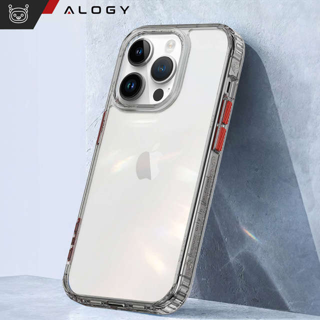 Alogy Protective Case Etui na telefon obudowa ochronna do Apple iPhone 14 Pro Czarno-przezroczyste