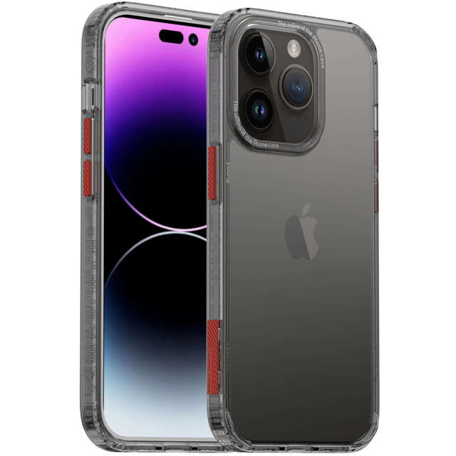 Alogy Protective Case Etui na telefon obudowa ochronna do Apple iPhone 14 Pro Max Czarno-przezroczyste